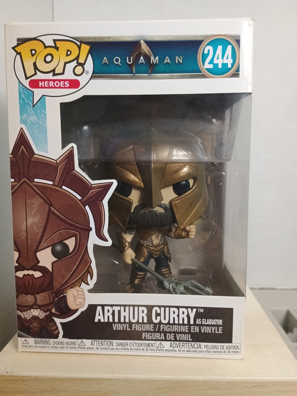 Funko Pop! Heroes Aquaman #244 Arthur Curry as Gladiator Vinyl Figure